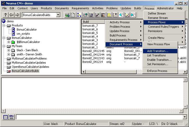 CM+ Enterprise: Easily configure and customize the process states, transitions and transition triggers.